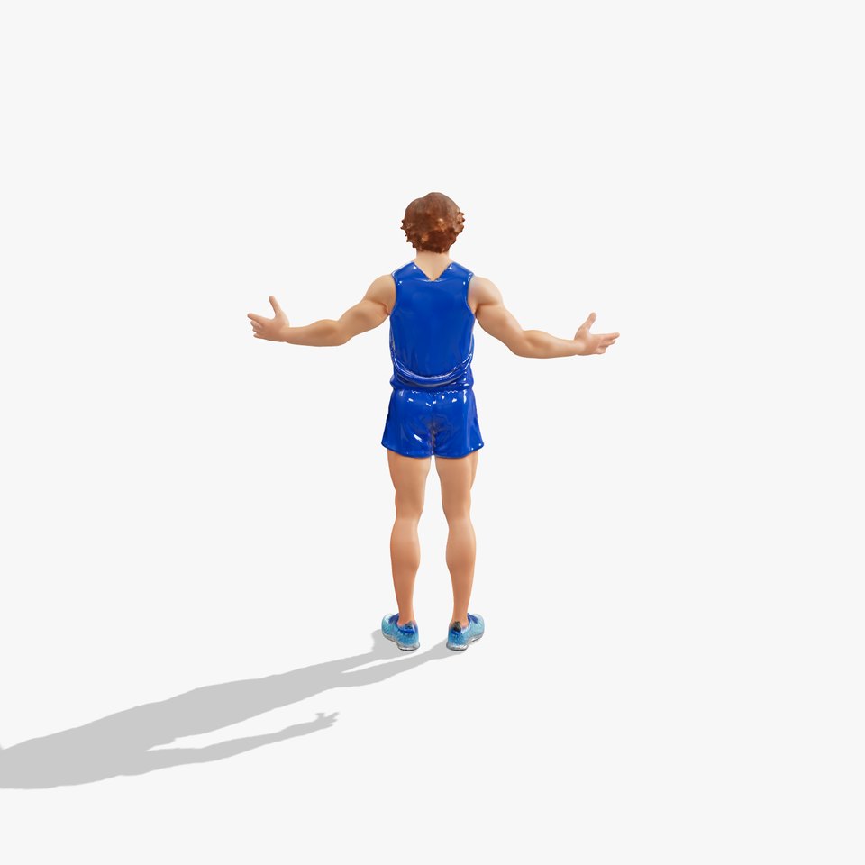 Athletic Runner D Character Model  Rigged and Animated